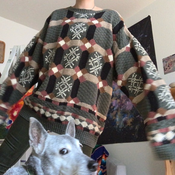 Vintage patterned sweater - Picture 2 of 2